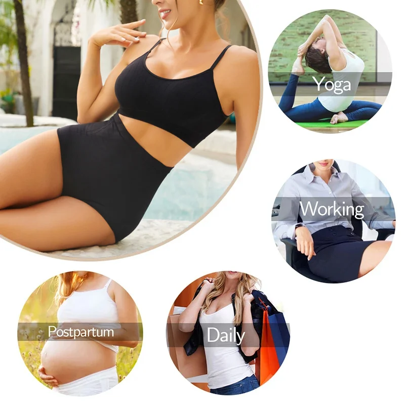 Description Picture 2 of itemHigh Elastic Seamless Shaper Panties for Women Solid Color Butt Lifter Underwear Cotton Crocth High Rise Slimming Soft Lingerie