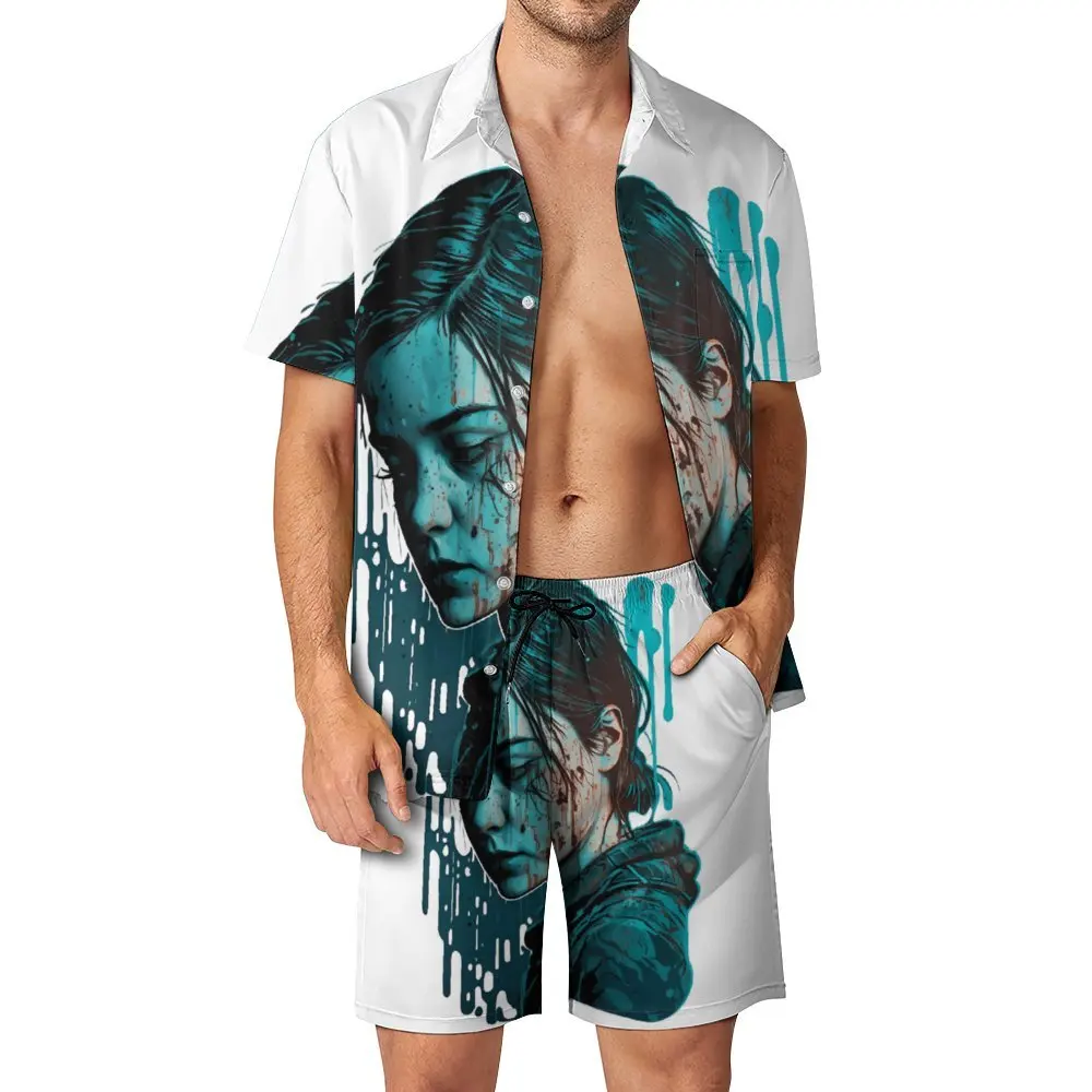 

Ellie The Last of Us Fan Art Men's Beach Suit Graphic Vintage 2 Pieces Coordinates top Quality Shopping USA Size