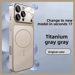 Luxurious Slim Magnetic Phone Case with Wireless Charging Compatibility - iPhone 15 Plus (Gray)