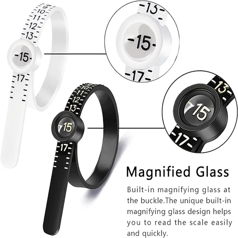 Premium Adjustable Ring Sizer with Magnifier for Precise Jewelry Sizing
