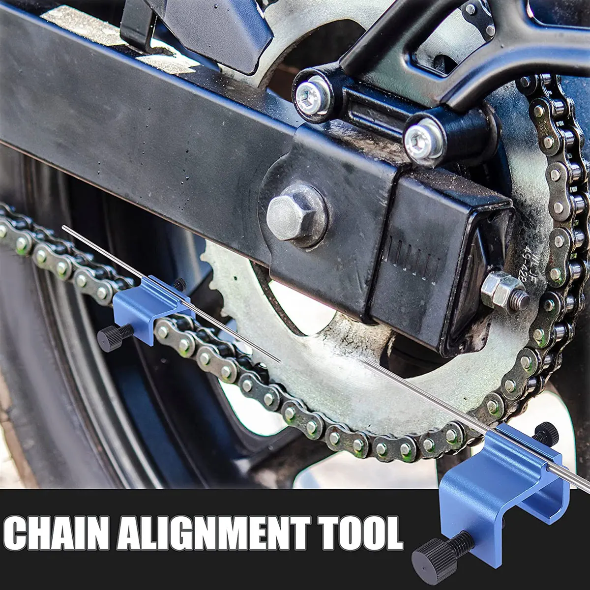 Motorcycle Chain Alignment Tool Sprocket Chain Adjusting Tool Quick Accurate Motorbike Chain Alignment Tool Repair Accessories