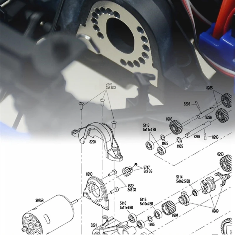 GPM Traxxas E-Revo 2.0 VXL - Disipador De Calor De
