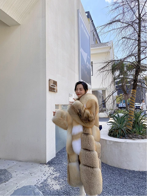 2023 Fashion Natural Real Fox Fur Coat