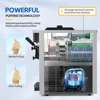 Commercial ice cream machine with 5.3 to 7.4 gallons per hour, equipped with 2 X 1.6 gallon hoppers for 3 flavors, 2200W 3
