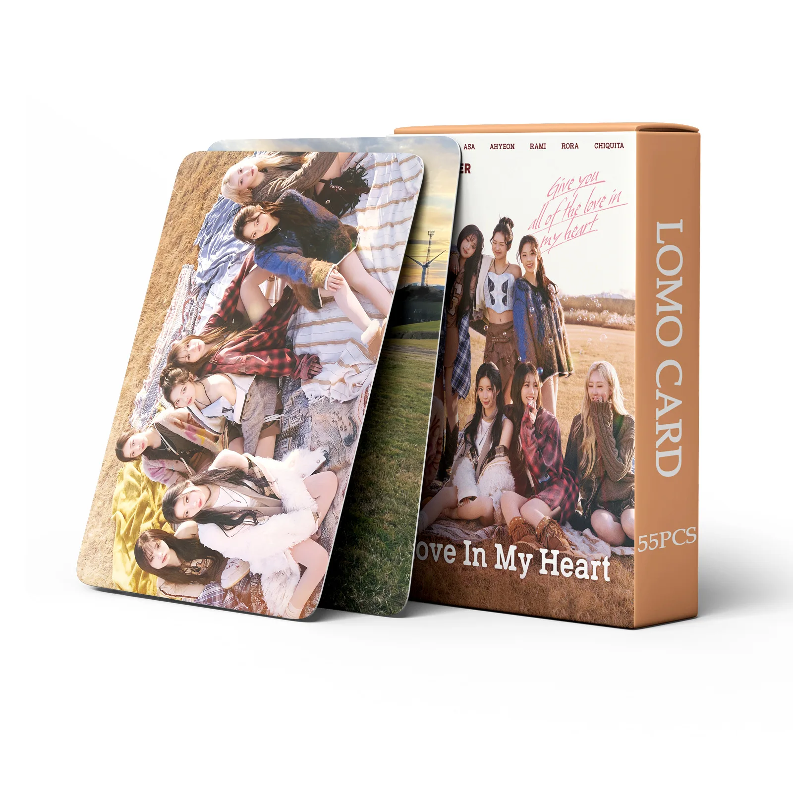 New Kpop 55pcs/set BABYMONSTER Love In My Heart AHYEON Photo Lomo Cards High Quality HD Jeans Photocards