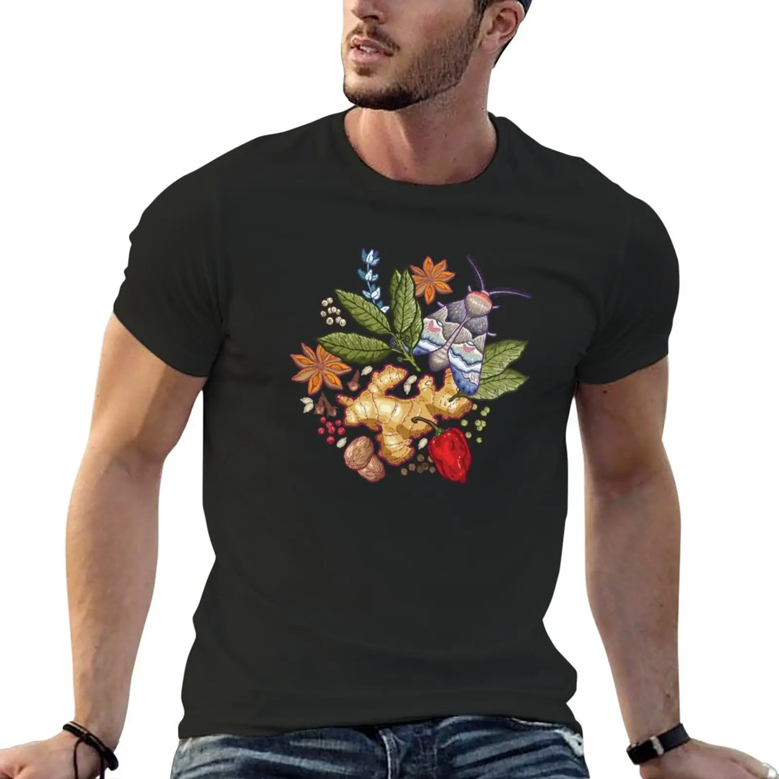 

Wild spices T-Shirt aesthetic clothes customizeds Men's cotton t-shirt