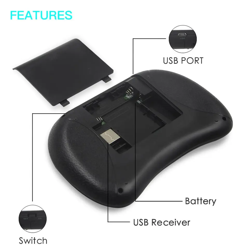 Wireless Keyboard Wireless Keyboard and Mouse Wireless Keyboard Mouse Set I8 Backlit Mini Wireless Keyboard English 2.4G Air Mouse Remote Touchpad for Android TV Box PC X96 H96 Max 7 Color