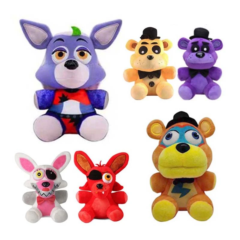 18cm FNAF Purple Plush Nightmare Bonnie Plush Toys Five Nights at