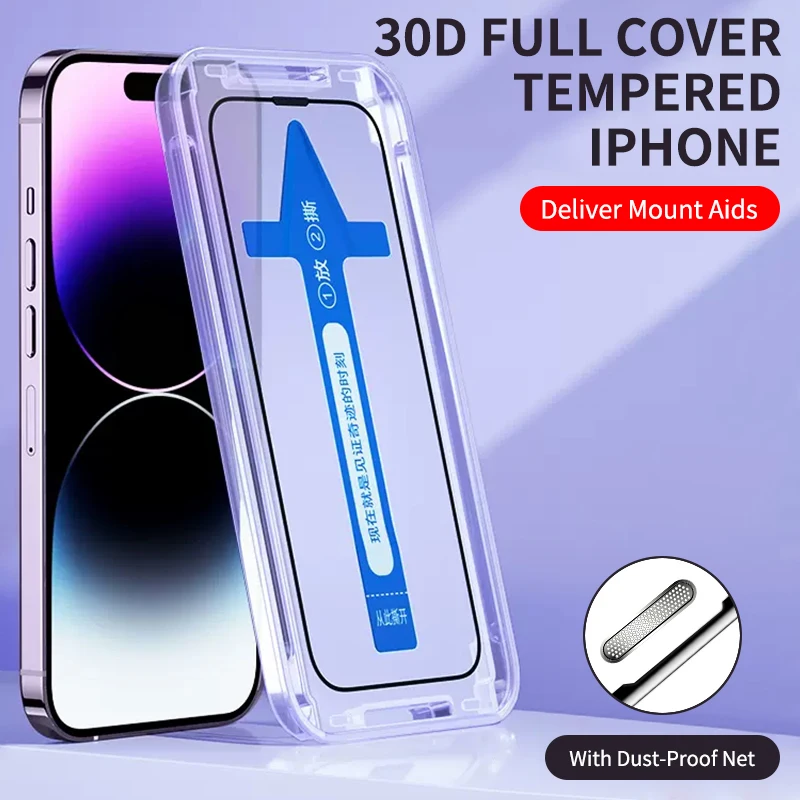 3-4PCS Copertura Completa In Vetro Temperato Per IPhone 11 12 13 14 15 Pro Max Protezione Dello Schermo Per IPhone X XR Xs Max Pellicola Protettiva In Vetro - Foto 9