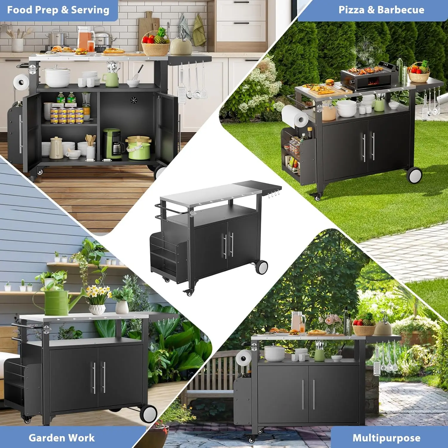 Outdoor Grill Cart with Storage 4
