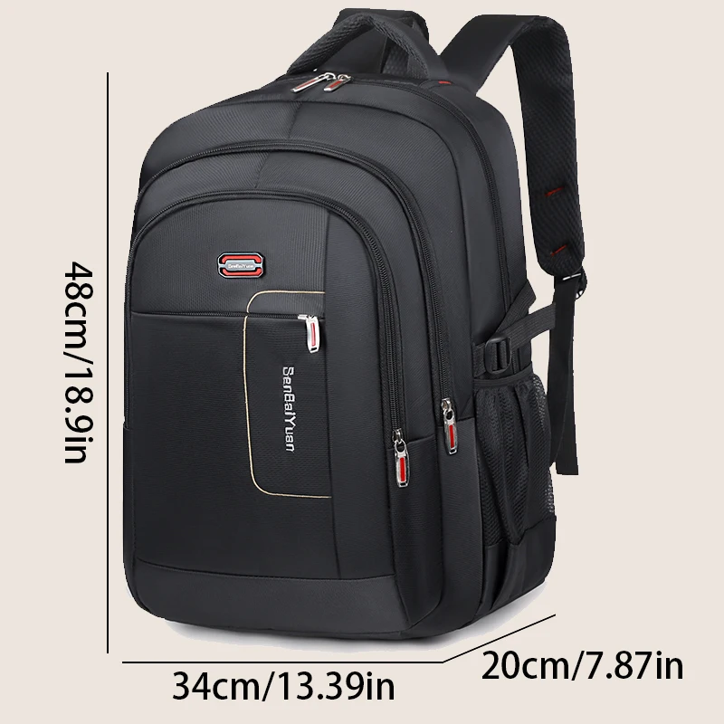 Durable men's commuting backpack - a stylish travel backpack suitable for university use, with large capacity, adjustable should