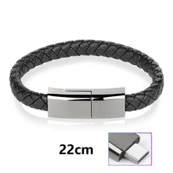 Compact USB - C Data Line Bracelet - Fast Charging Cable - L 22cm (USB to Type C)