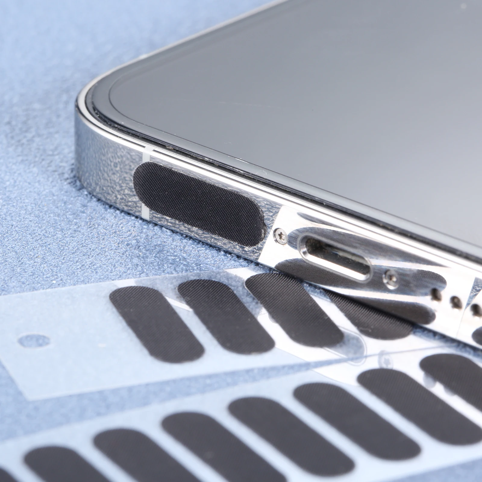 Adesivi Antipolvere Per Altoparlante Telefono - Kit 20 Pezzi Con Pinzetta E Salviette - Foto 2