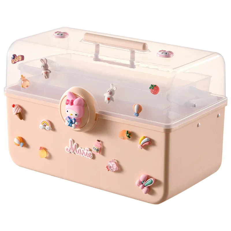 LOXI Cartoon Household Large Multi-function Rubber Band Storage Cute Children's Hair Accessories Organizer Box Jewel Case