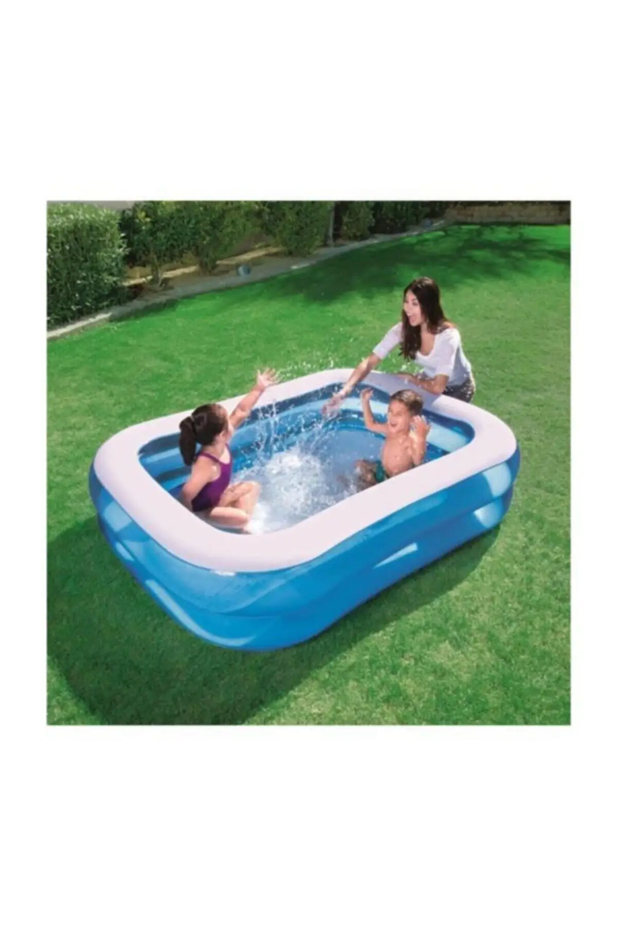 Bestway Bestway 12819 Family Inflatable Paddling Pool Children Pool 2.11m x 1.32m x 46cm 