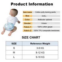 Baby Reusable Diapers Panties Potty Training Pants For Children Ecological Cloth Diaper Washable Toilet Toddler Kid Cotton Nappy 6
