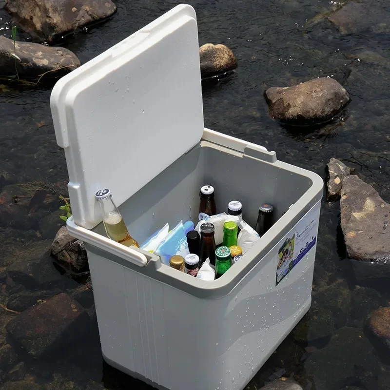 Insulated Portable Camping Cooler Trips Keep Fresh Tool Picnic Outdoor Food Storage Fridge with Handle Big Capacity Freezing Box cooler bag