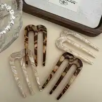 Épingles à cheveux françaises pour femmes, fourchettes à cheveux en forme de U, accessoires de coiffure Vintage, bâtons de chignon à 3 broches à la mode 3