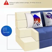 Folding sofa bed dual-purpose small apartment living room bedroom tatami rental house lazy sofa accompanying bed anti-fall pad 5