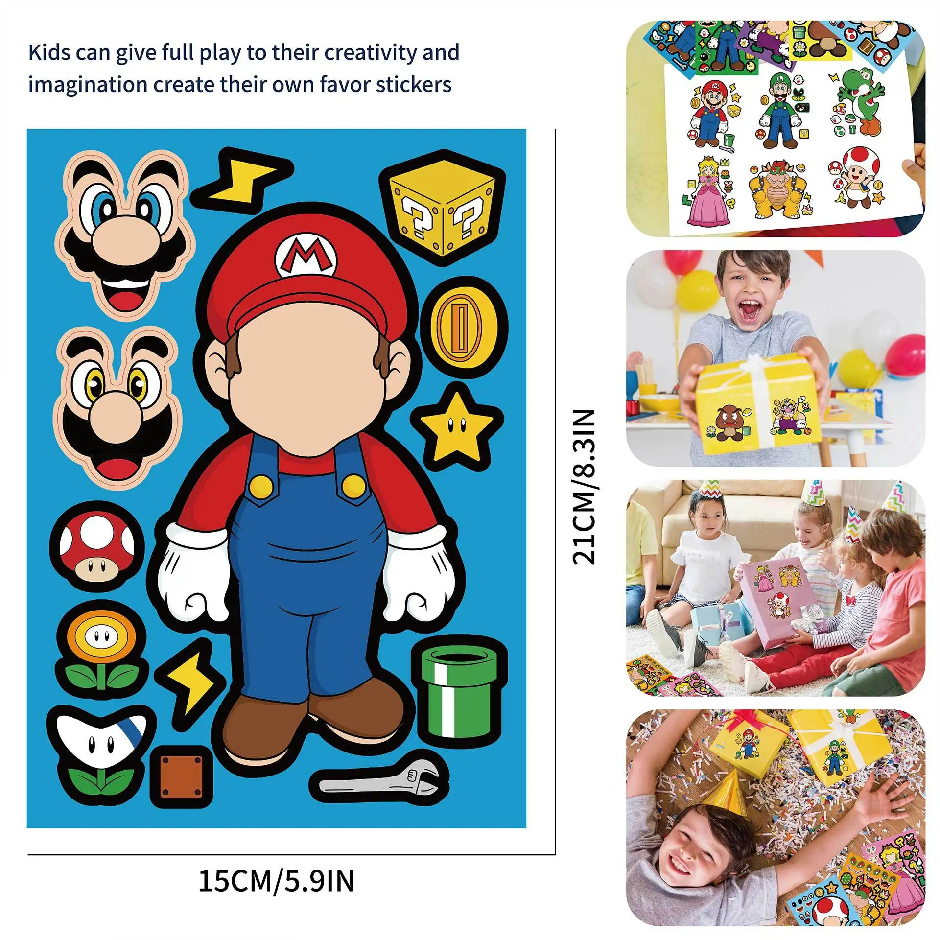 Super Mario Sticker - Super Mario Brothers Bros - Nintendo