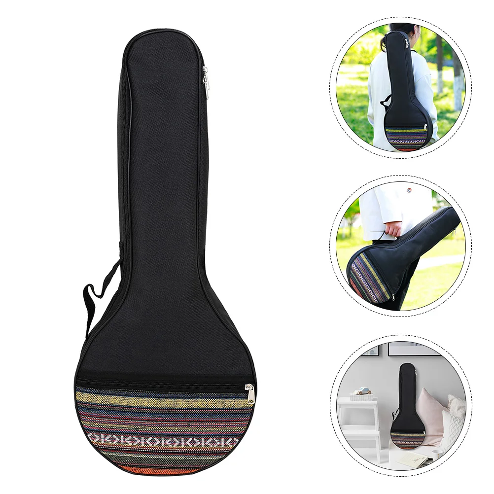 

Banjolele Carrying Bag Concert Banjo Case Black Waterproof Oxford Cloth Backpack Musical Instrument Accessories