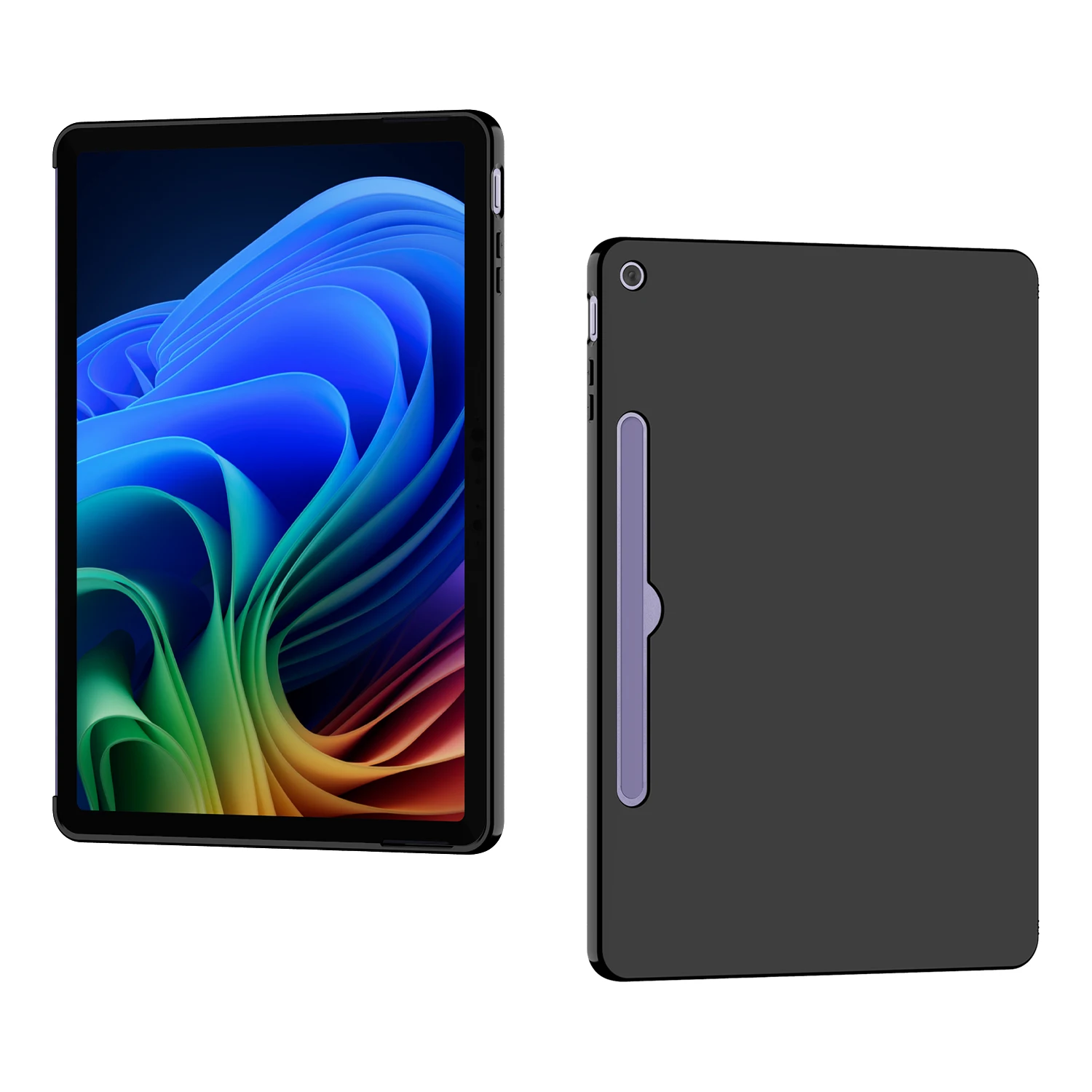 Black Silicone TPU Protective Back Cover