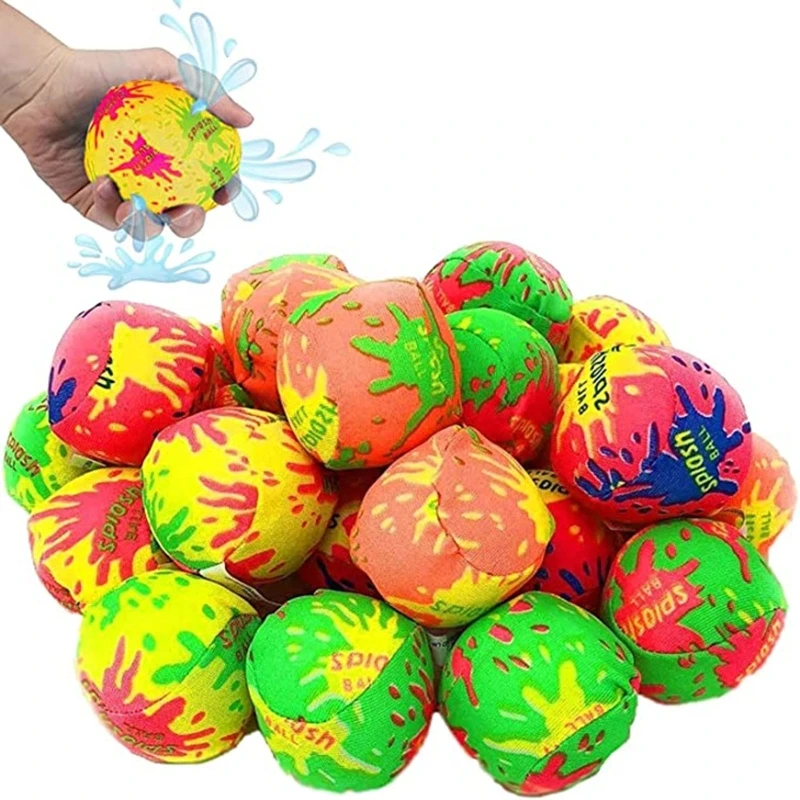 5cm Water Ball Water Fight Cloth Ball for Family Backyard Activity Reusable Toy for Family Gathering