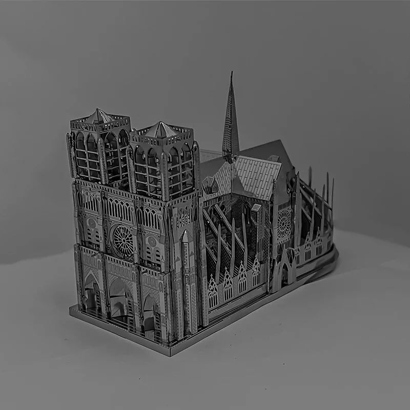 Notre Dame de Paris 3D Metal Puzzle Building Blocks Kits DIY Mecha for Teens Men Hobbies Toys Great Gifts# 5