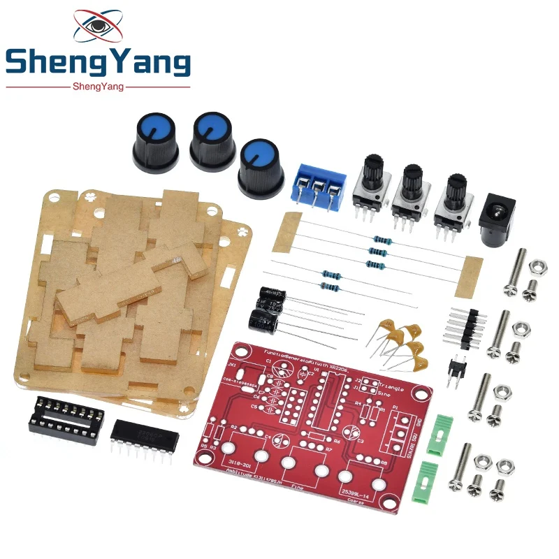 Funktionssignalgenerator DIY Kit Sinus/Dreieck/Quadrat Ausgang 1Hz-1MHz Signalgenerator Einstellbare Frequenz Amplitude XR2206