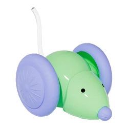 Interactive Rechargeable Electric Mouse Toy for Cats with Smart Obstacle Avoidance (Green)