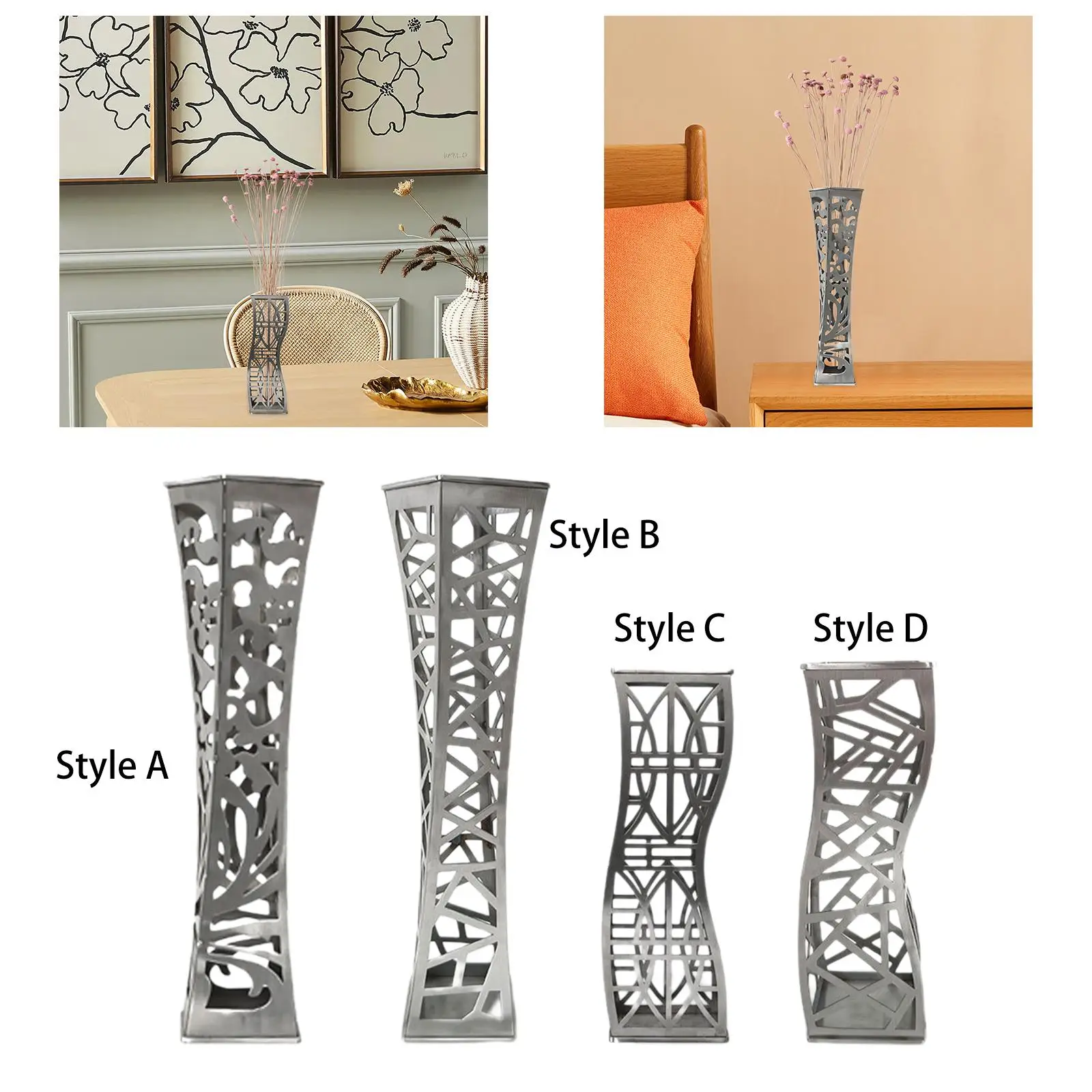 Flower Vase Desk Planter Stems Bunch Storage Organizer Flowerpot Office Decors Living Room Dining Table Party Plants Pot Modern