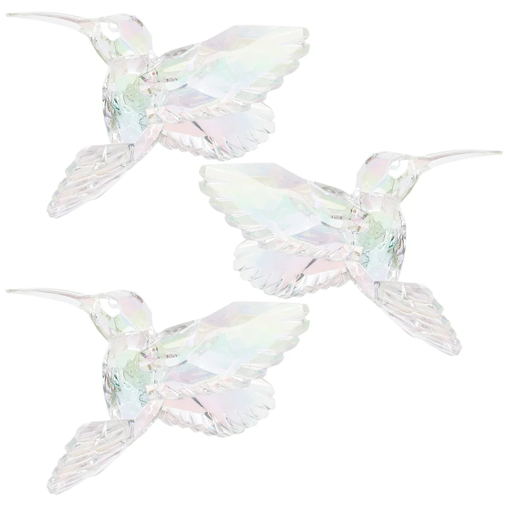 

Hummingbird Ornament Acrylic Iridescent Clear Hummingbird Pendants for Decor