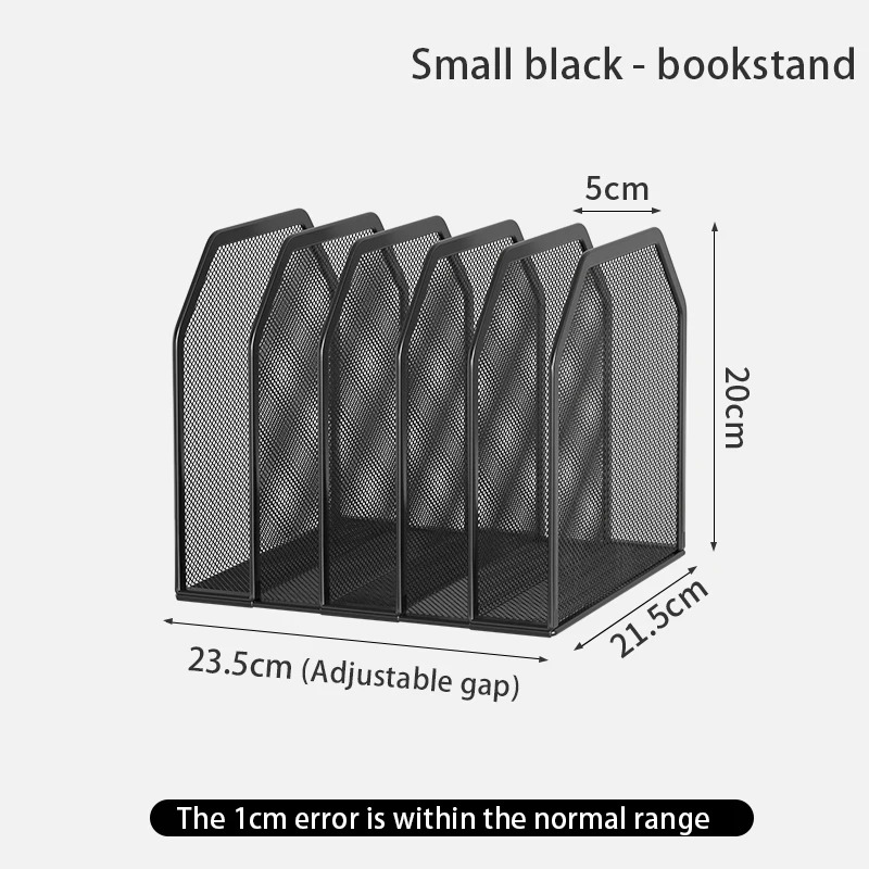 Metal 7-Section File Folder Organizer for Desk | Vertical Office File Holder | Heavy-Duty Mesh Document Sorter for Books, Binder