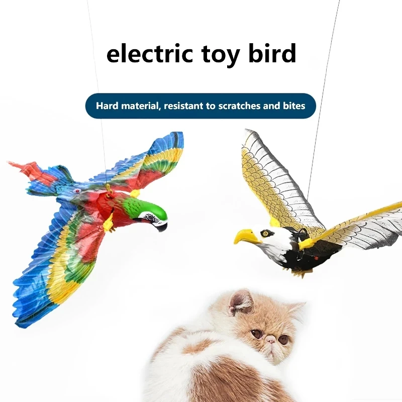 Interactive Electric Flying Bird Cat Toy Image 2