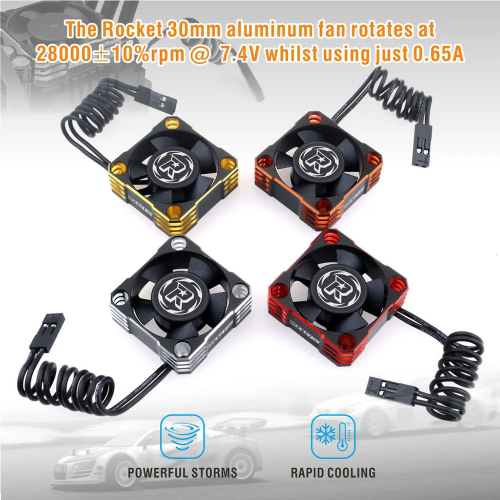 2PCS Rakete RC 25mm 30mm 35mm 40mm 50mm Wärmeableitung Lüfter Graphit fan Abdeckung Für Bürstenlosen Motor ESC RC Auto Teil – Detail 17