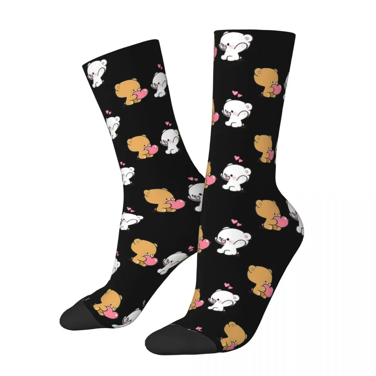 

Cute Milk Mocha Socks Harajuku High Quality Stockings All Season Long Socks Accessories for Man's Woman's Christmas Gifts