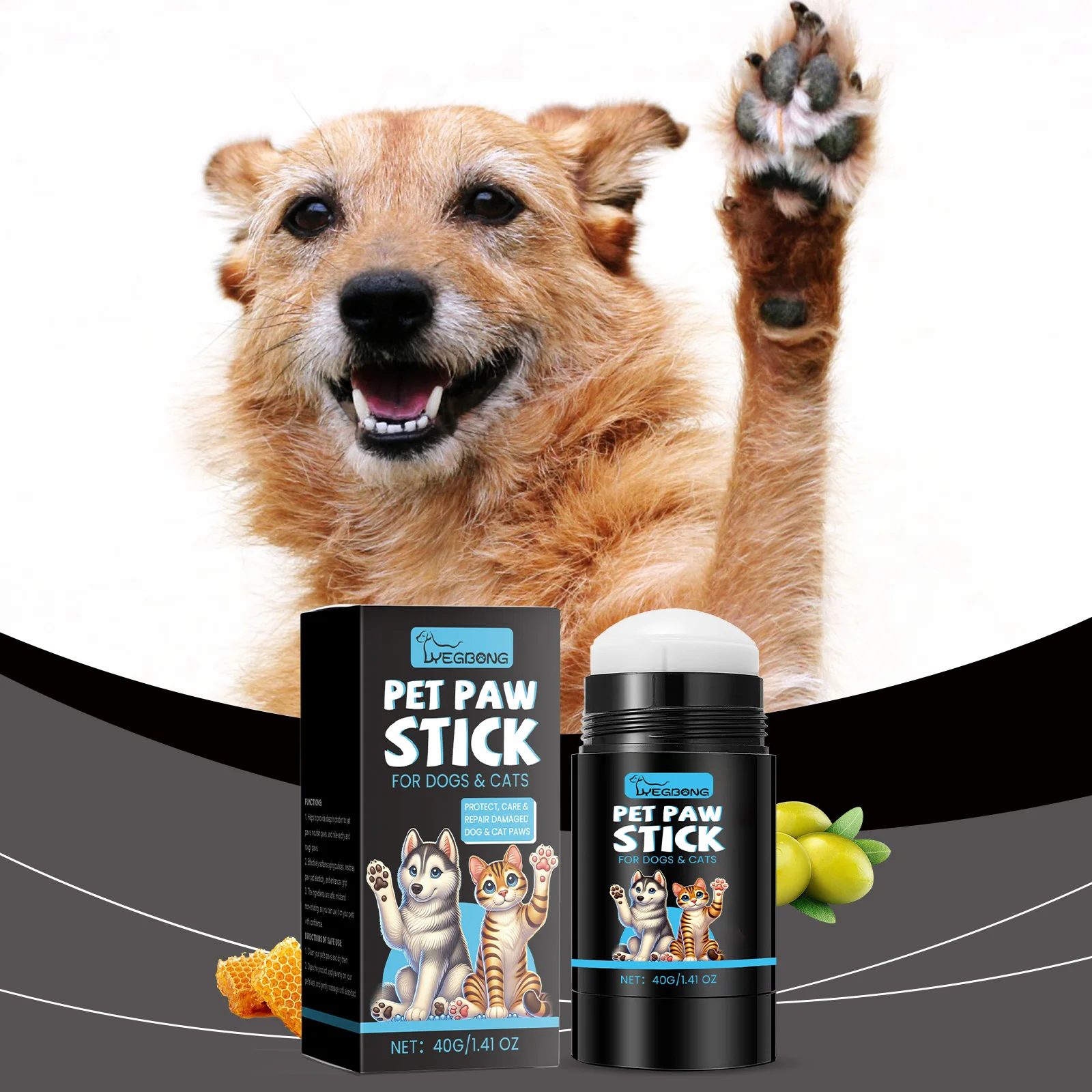 Pet Paw Balm Helps Soothe Protect Dry Cracked Noses Paws With Natural Dog Paw Oil Moisturizing Protectant Pet Care