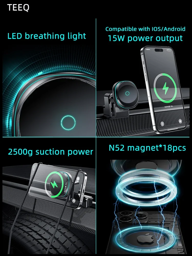 Luxury Trim Mag Fast Charger with Airflow Mount and Nav-Charge Dual