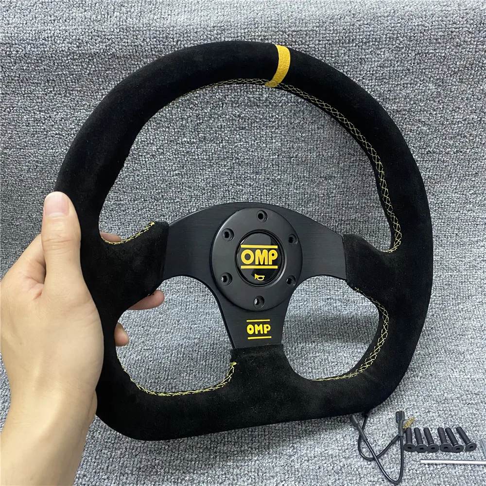Spsld Modified Racing Omp 13 "320mm Flat Drift Steering Wheel / Suede