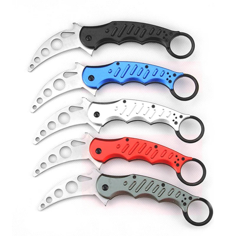 Karambit Training Practice Taglio Combattimento Csgo Sopravvivenza All'Aperto Combattimento Militare Coltello Pieghevole Lama Non Tagliata