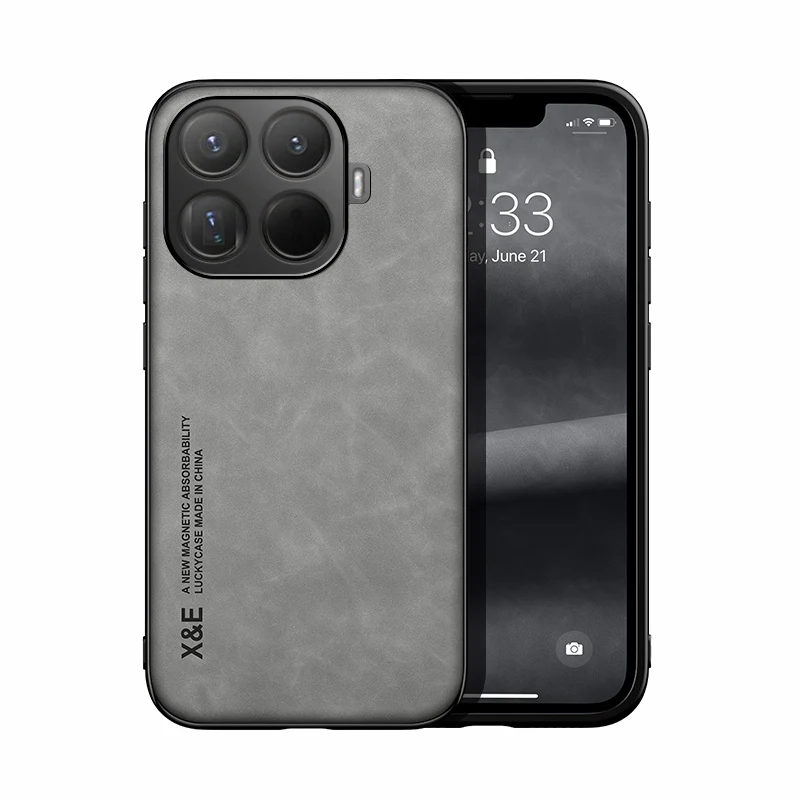 Shockproof Luxury Leather Texture Case with Magnetic Attraction