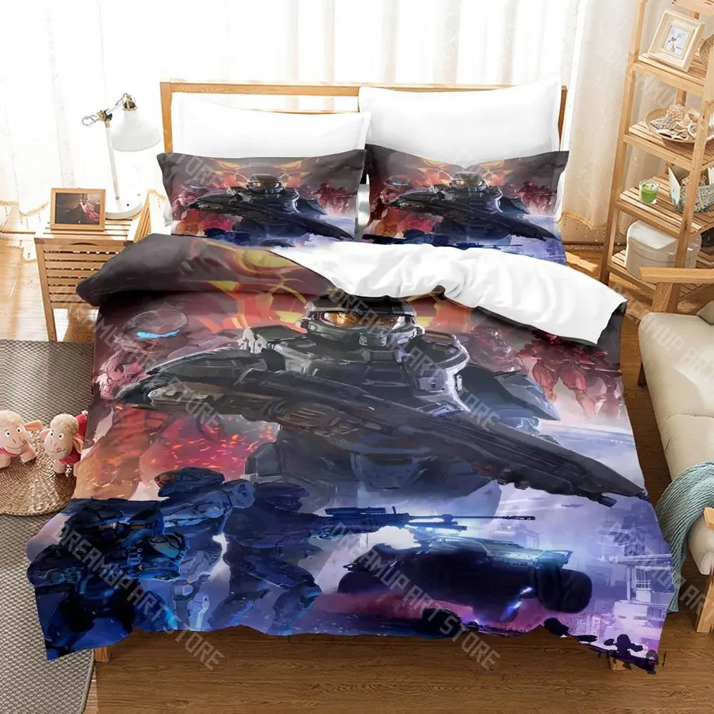 3D Print Game Halo 5 Guardians Bedding Set Boys Girl Twin Queen King Size Duvet Cover Pillowcase Bed boys Adult Home Textiles 3
