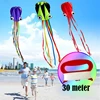 4M Large Octopus Kites With Handle Line Flying Toys Kids Outdoor Sports Summer Beach Game Walk In Sky Nylon Skeletonless Kite 2