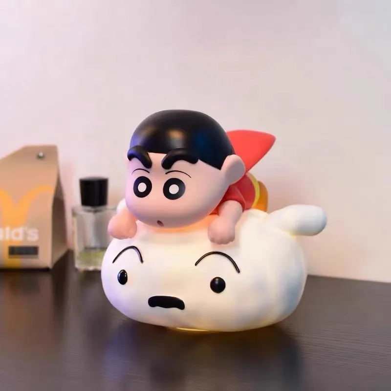 

18 см Аниме Crayon Shin-chan Night светильник кукла Фигурка нохара Shiro модель Shin-chan коллекционные украшения подарки на день рождения ПВХ
