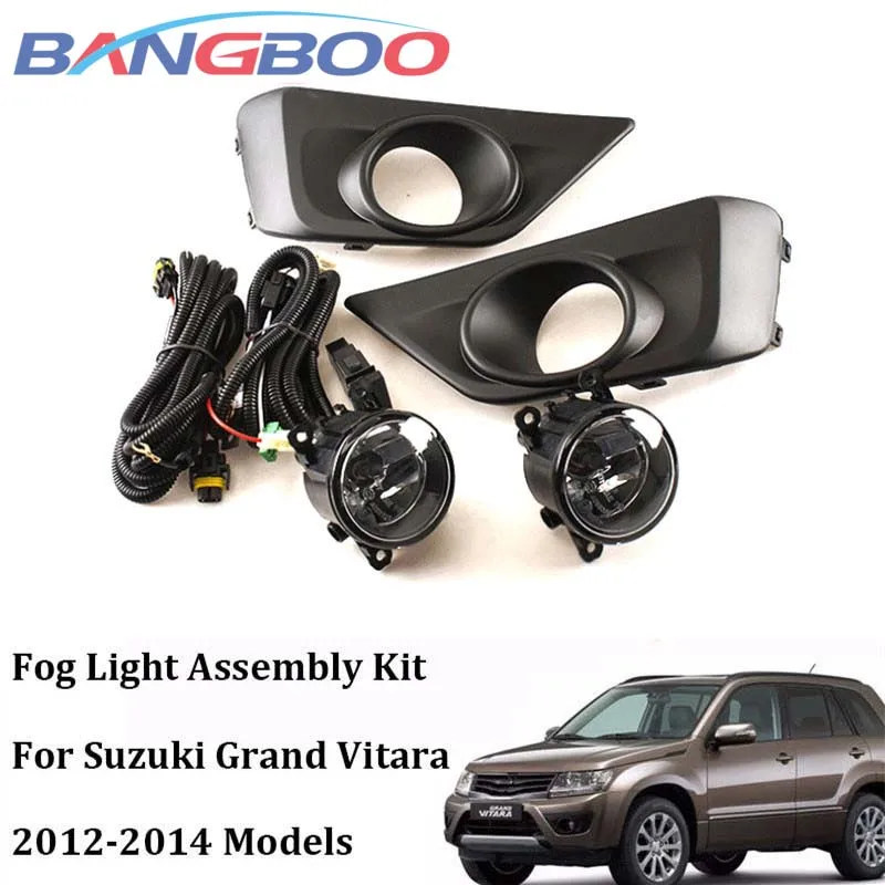 

1Set Front Bumper Fog Light Lamp With Switch Wiring Kit For Suzuki Grand Vitara 2012-2014 Halogen Bulb