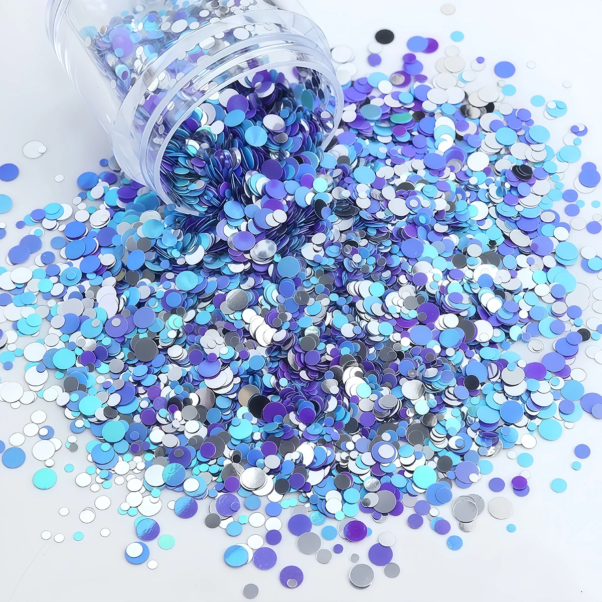 10 ml Nail Art Pailletten holographische runde Form Glitter Flake Maniküre DIY Harz UV Silikon Form Füllstoff Kunst Dekoration Zubehör – Detail 11