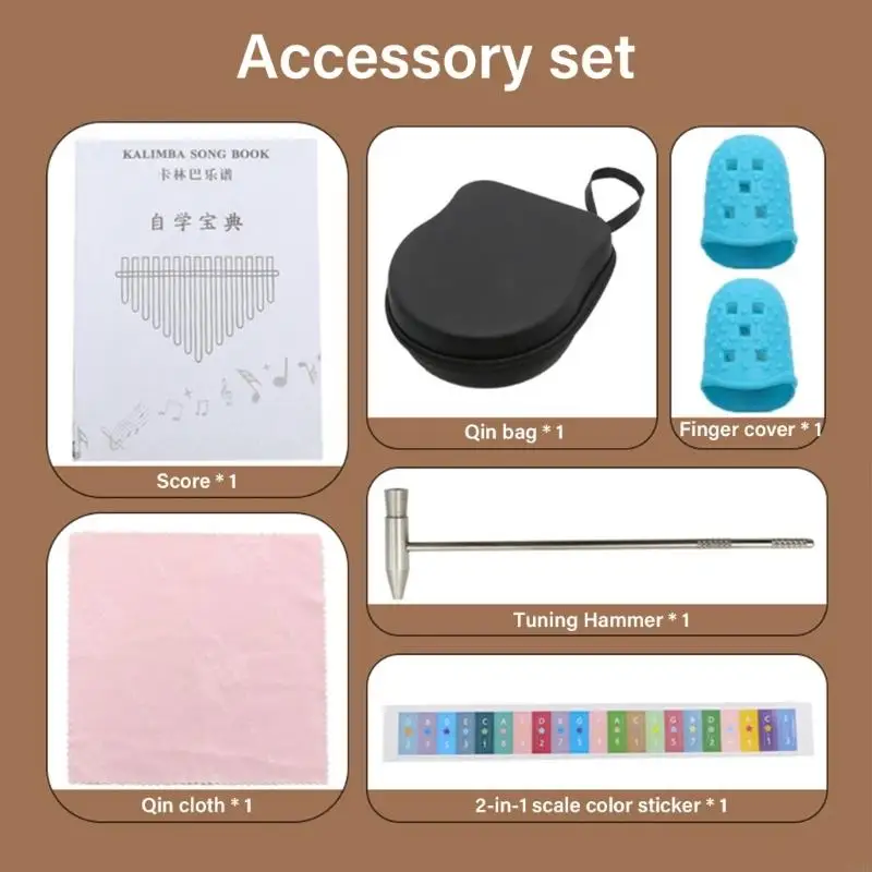 C4DE 17/21 Keys Finger Piano Thumb Instrument Kid Adult Beginner Birthday Musical Gift 17/21 Keys Acrylic Marimba Thumb Piano