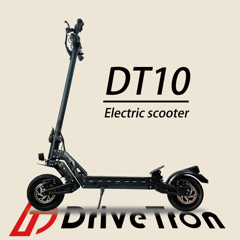 USA Warehouse Factory Direct DT10 Dual Motor 52V 3300W 20.8Ah Battery 10 inch Tires IPX5 70KM/H 70KM Range Electric Scooter