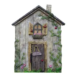 Enchanted Miniature Fairy Door for Garden Decor - Vintage Wooden Elf Home Sculptures (Style A)
