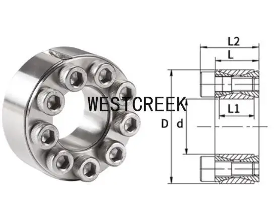 WESTCREEK 4pcs SS304 35x60 Z2 Shrink Disk